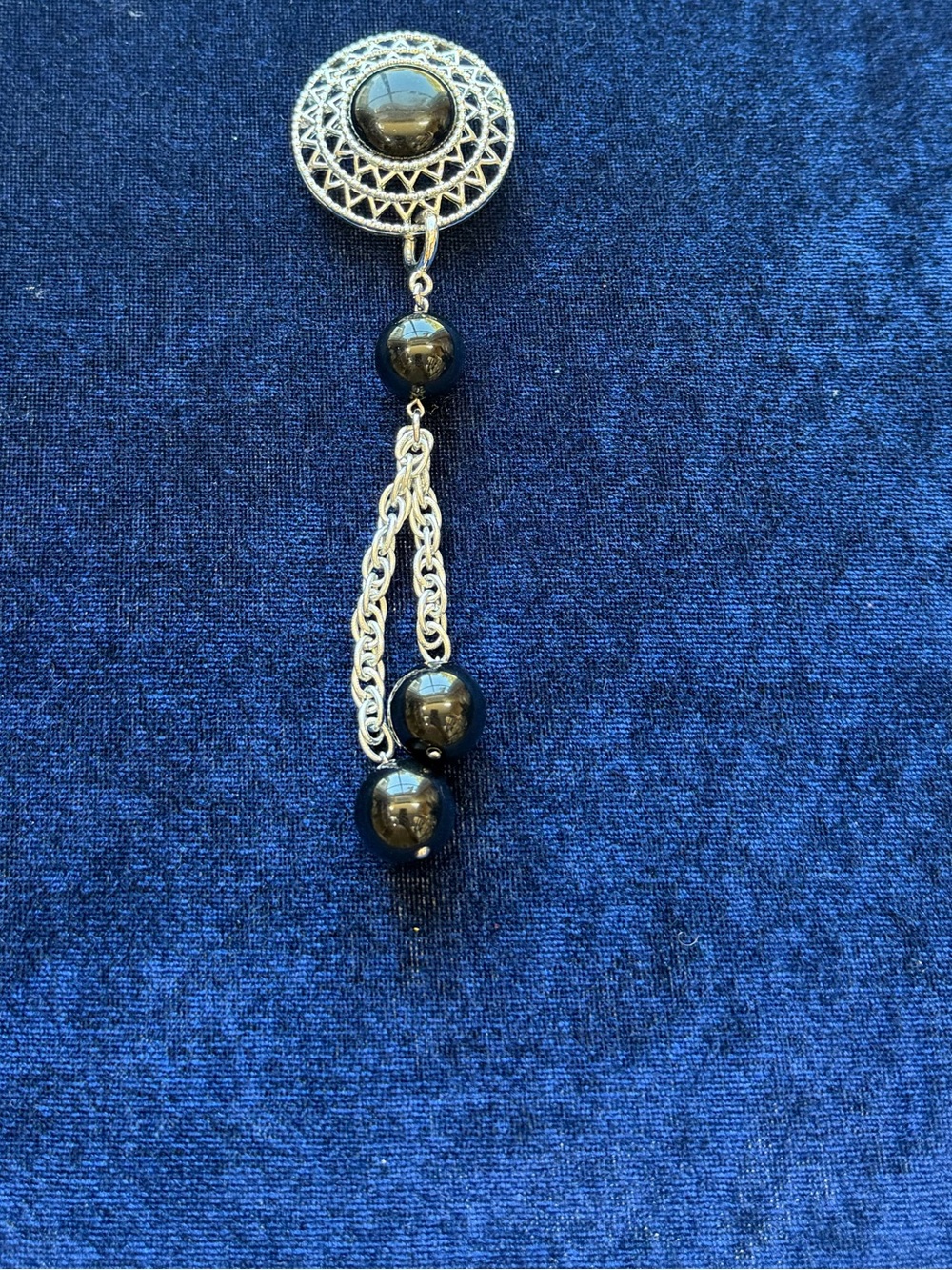 Vintage Sarah Conventry Vintage Silver and Black Brooch